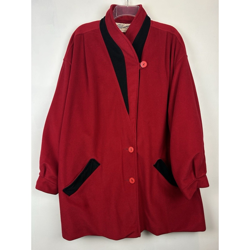 Vintage Abbmoor Coat Womens Large XL Union Made USA Red 60s Read